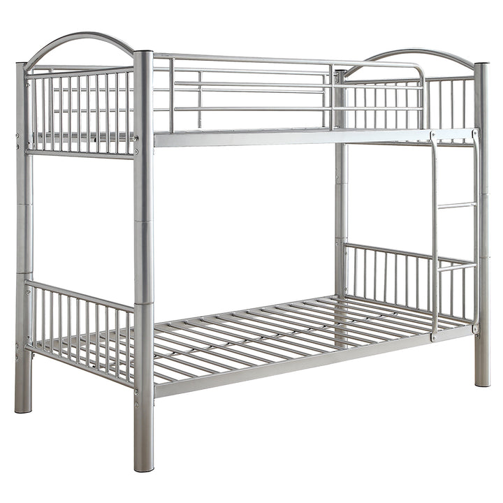 Cayelynn Twin/Twin Bunk Bed in Silver