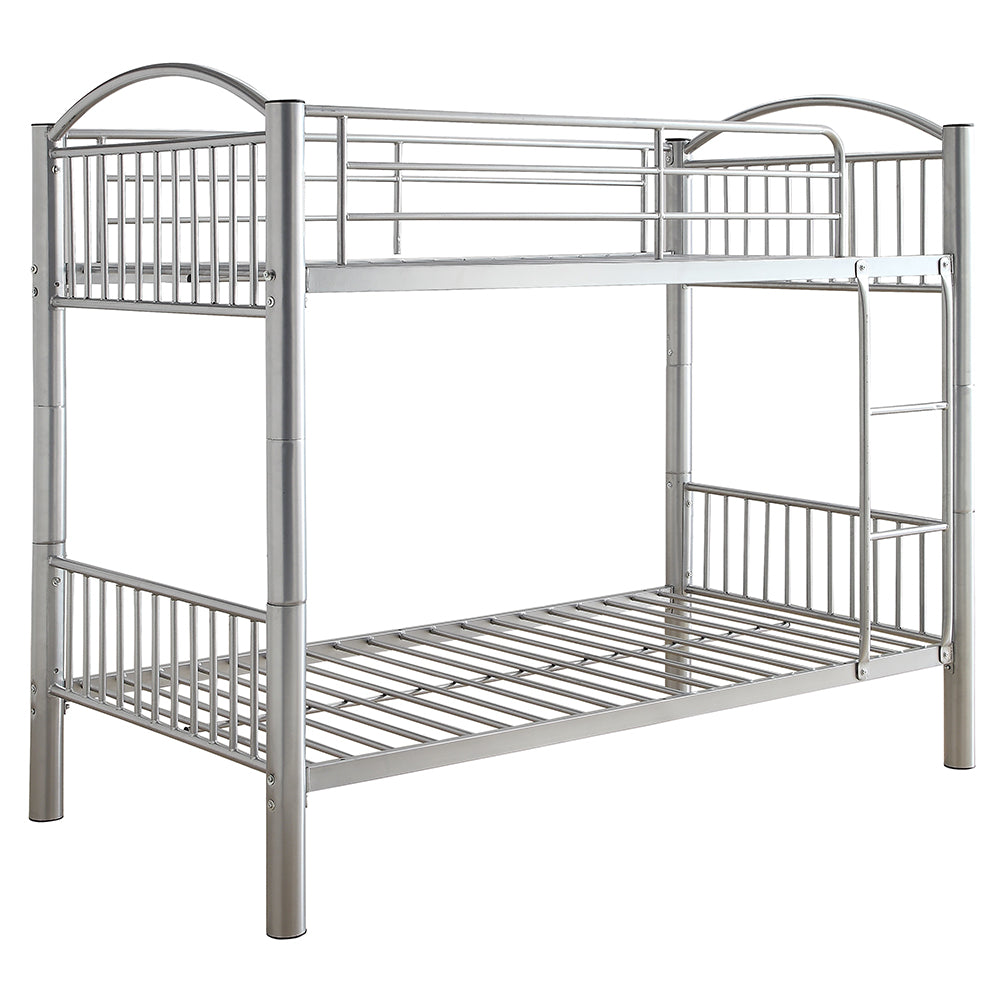 Cayelynn Twin/Twin Bunk Bed in Silver