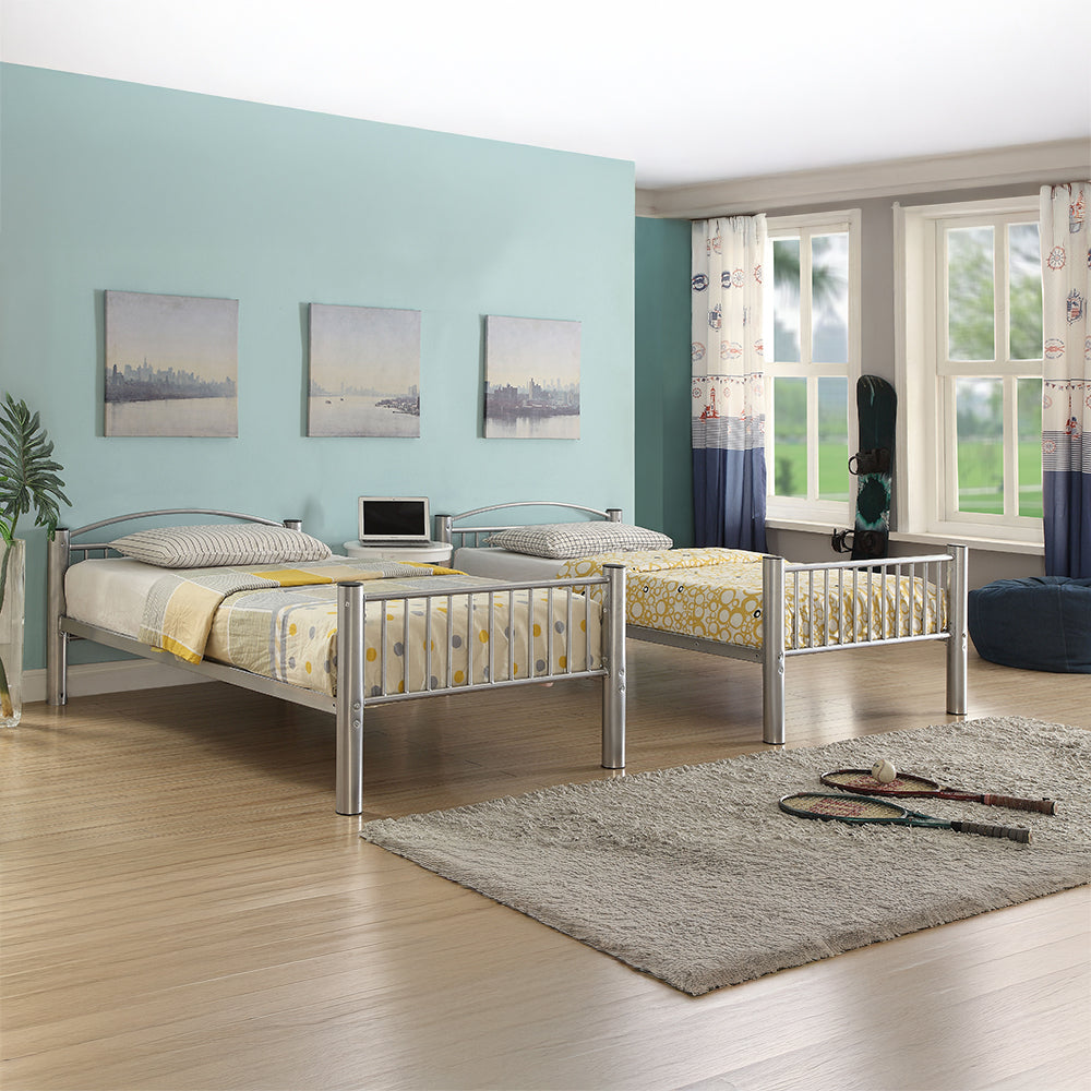 Cayelynn Twin/Twin Bunk Bed in Silver - lifestyle