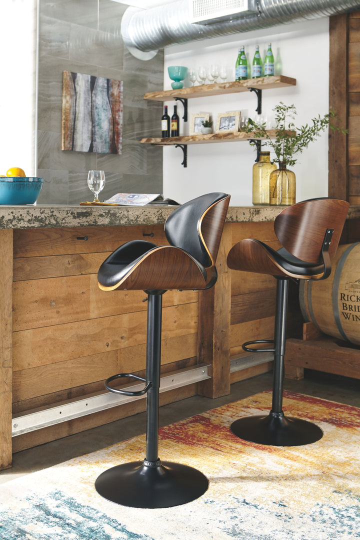 Bellatier - Tall UPH Swivel Barstool - Brown