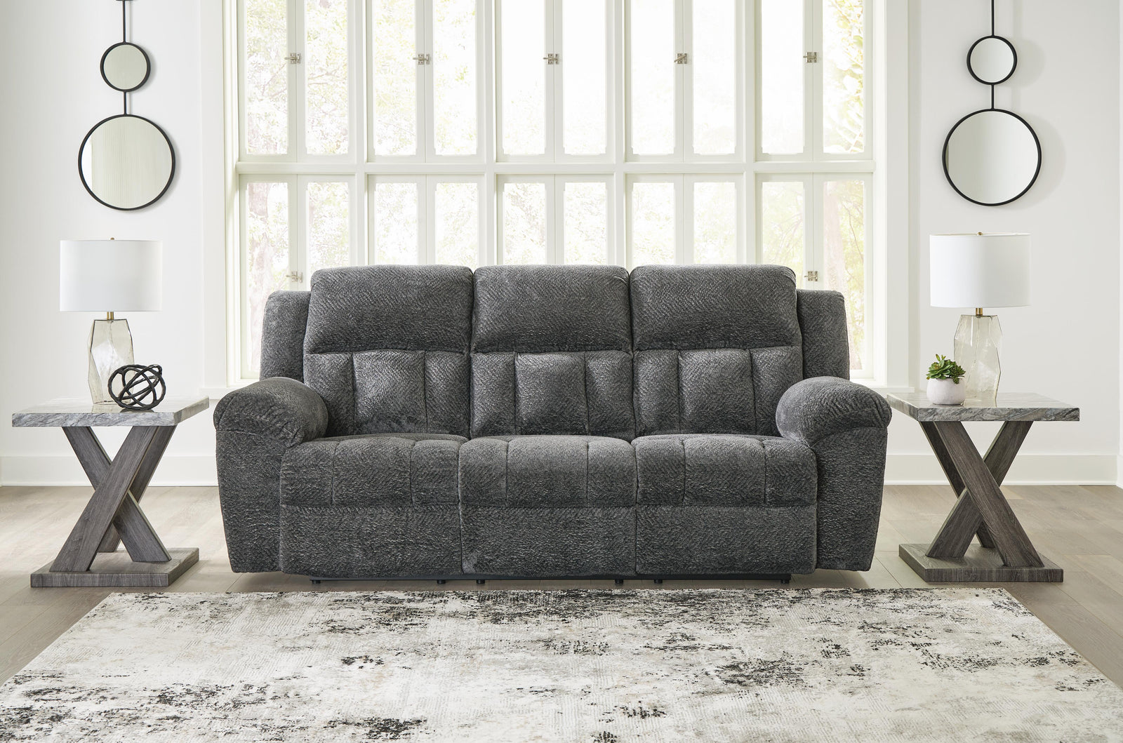 Frohn Reclining Sofa - Dark Gray (2)