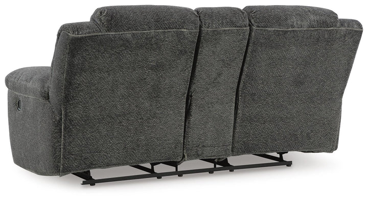 Frohn Reclining Loveseat with Console - Dark Gray (6)