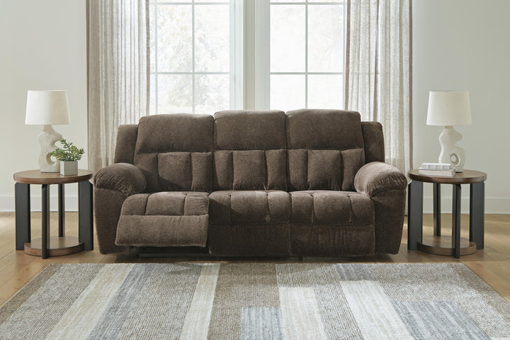 Frohn Reclining Sofa - Dark Brown (7)