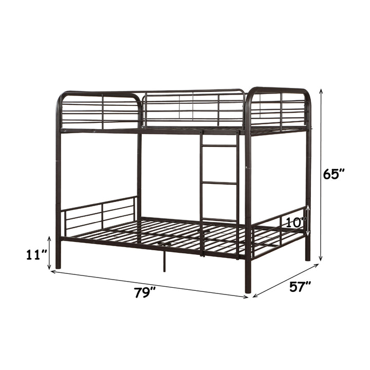 Bristol Full/Full Bunk Bed in Dark Brown - dimensions