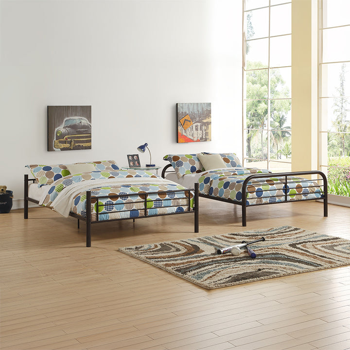 Bristol Full/Full Bunk Bed in Dark Brown - lifestyle