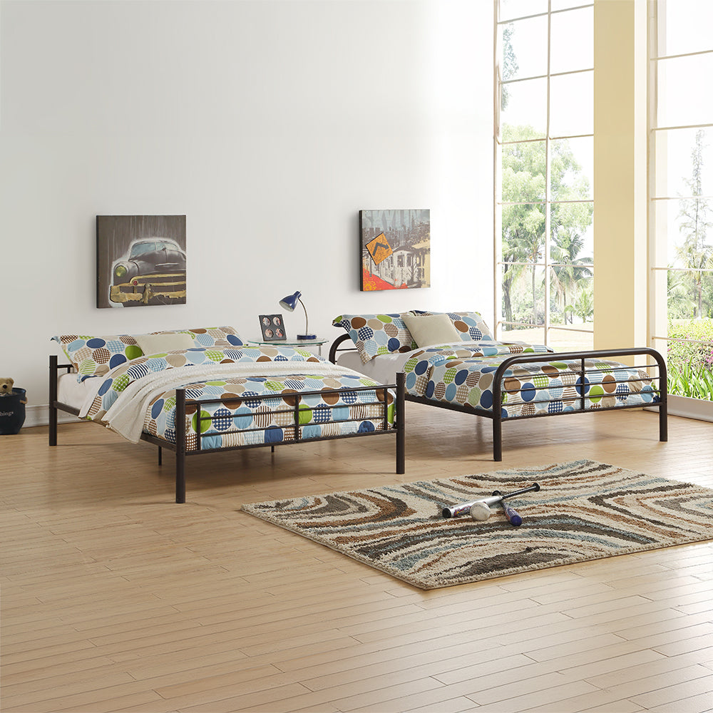 Bristol Full/Full Bunk Bed in Dark Brown - lifestyle
