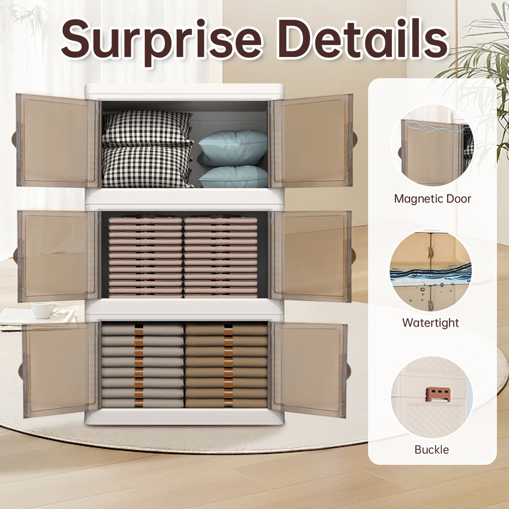 white-3-tier-stackable-folding-storage-bin-with-lid