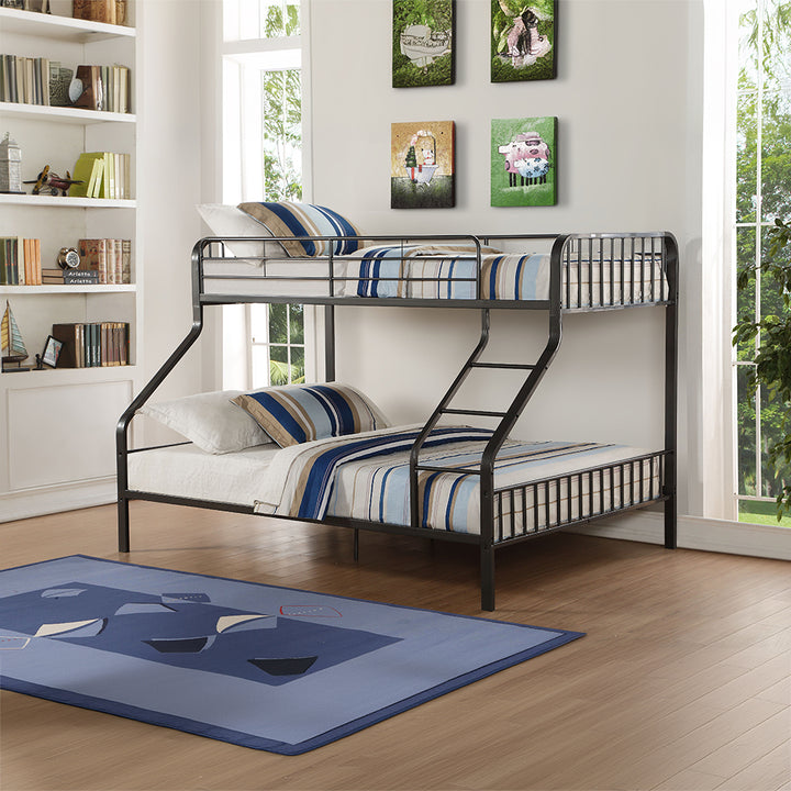 Caius Twin Xl Queen Bunk Bed in Gunmetal