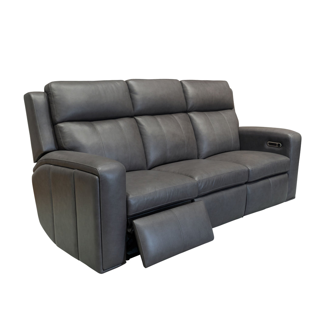Flexsteel 1596-62PH-70502 Wyatt  Power Reclining Sofa With Power Headrests & Lumbar  Dark Gray