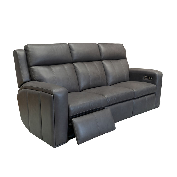Flexsteel 1596-62PH-70502 Wyatt  Power Reclining Sofa With Power Headrests & Lumbar  Dark Gray