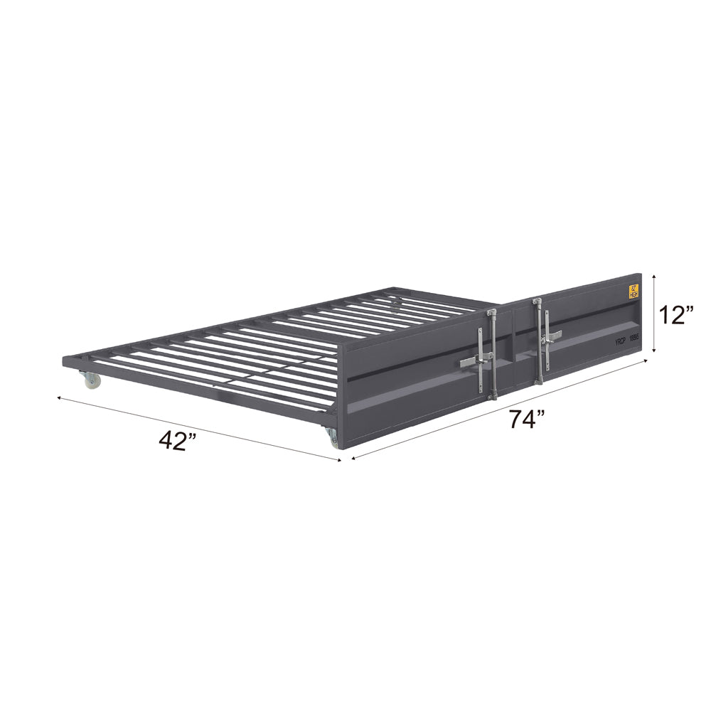 Cargo Trundle (Twin) in Gunmetal - dimensions