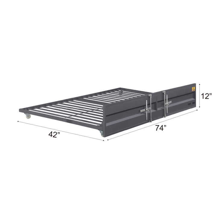 Cargo Trundle (Twin) in Gunmetal - dimensions
