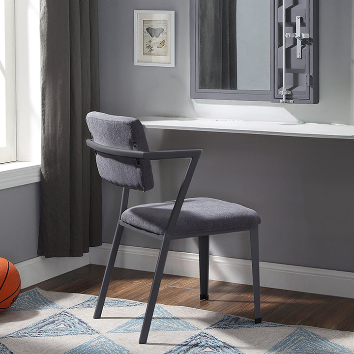 Cargo Office Chair in Gray Fabric &amp; Gunmetal