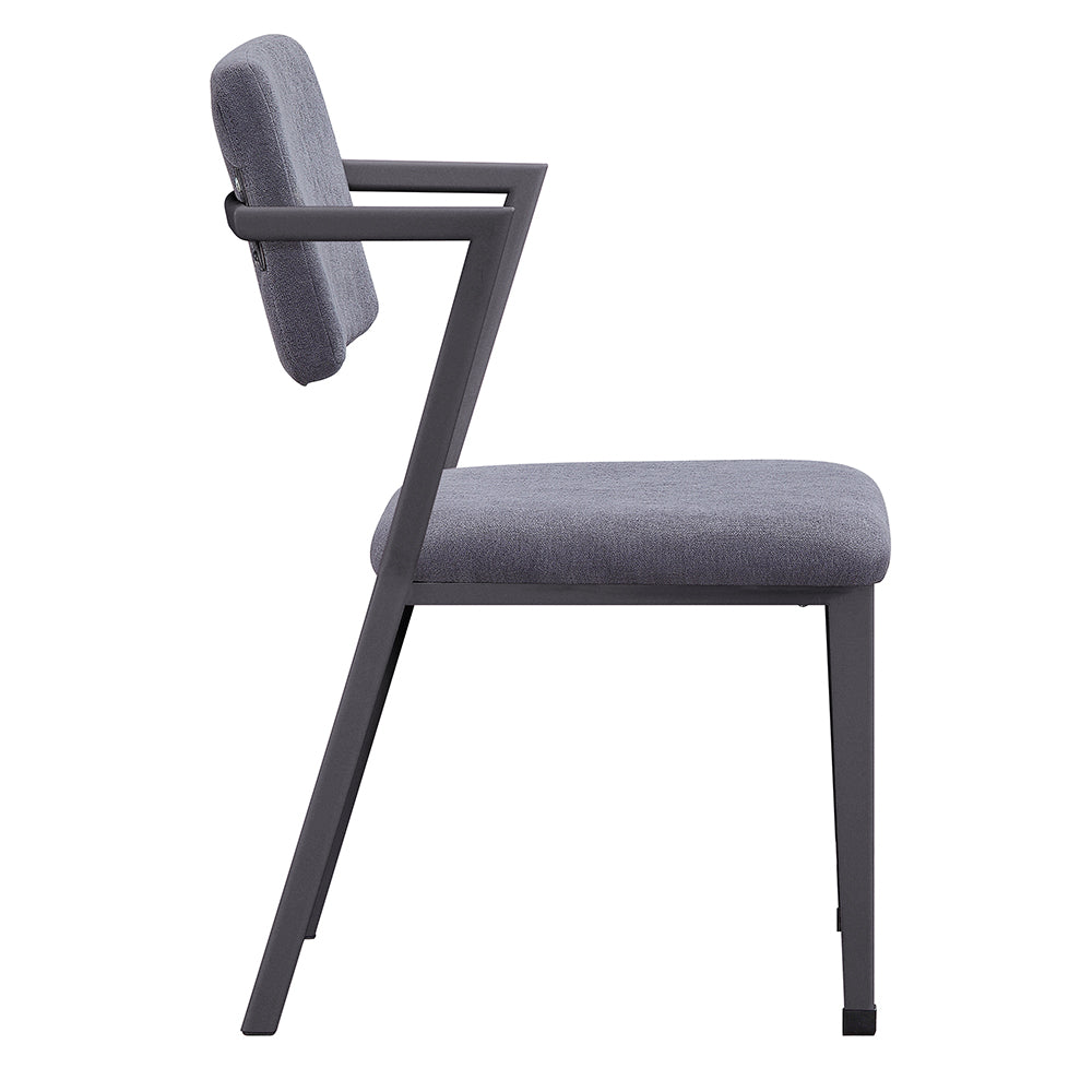 Cargo Office Chair in Gray Fabric & Gunmetal