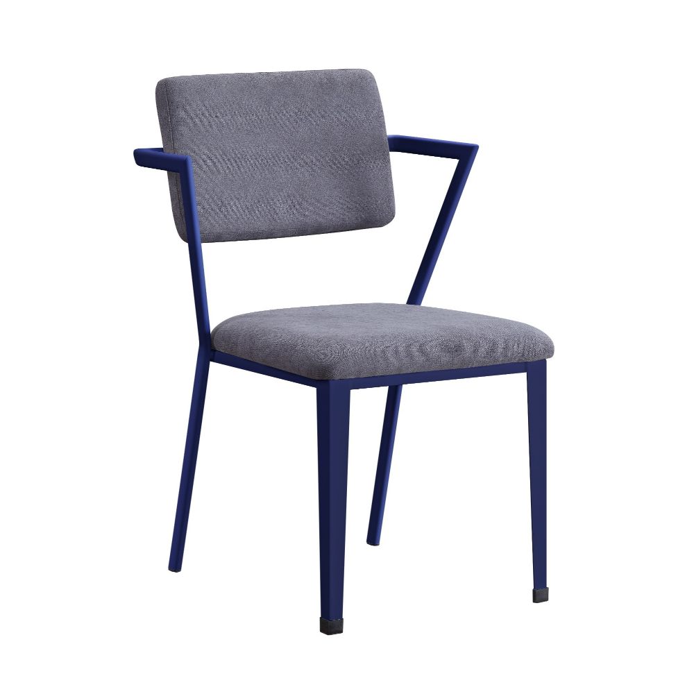 Cargo Office Chair in Gray Fabric & Blue