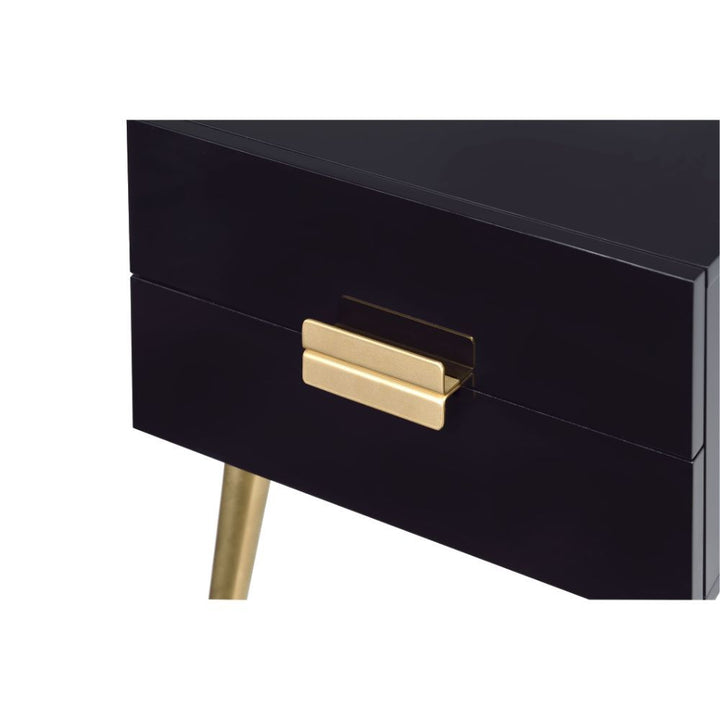 Denvor - End Table - Black & Gold