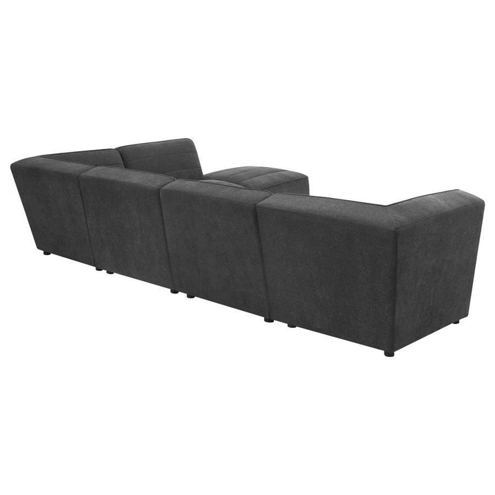 Sunny - 6 Piece Upholstered Modular Sectional Sofa - Charcoal