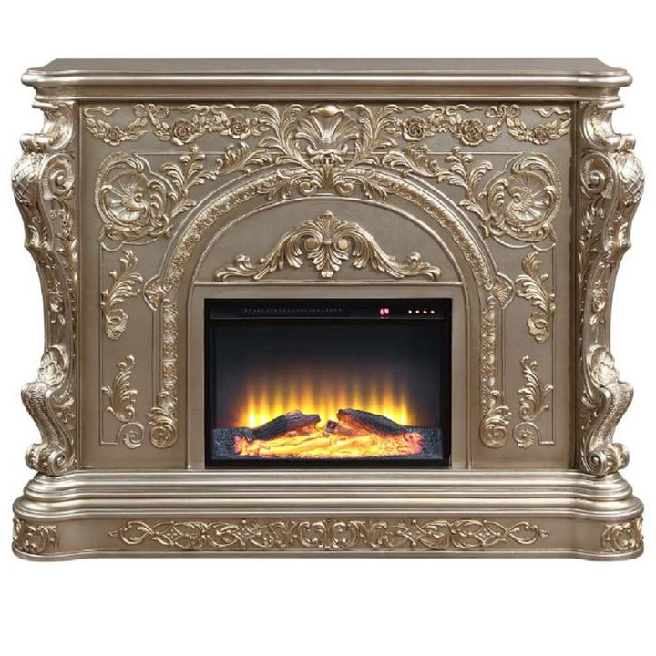 Danae - Fireplace - Antique Silver