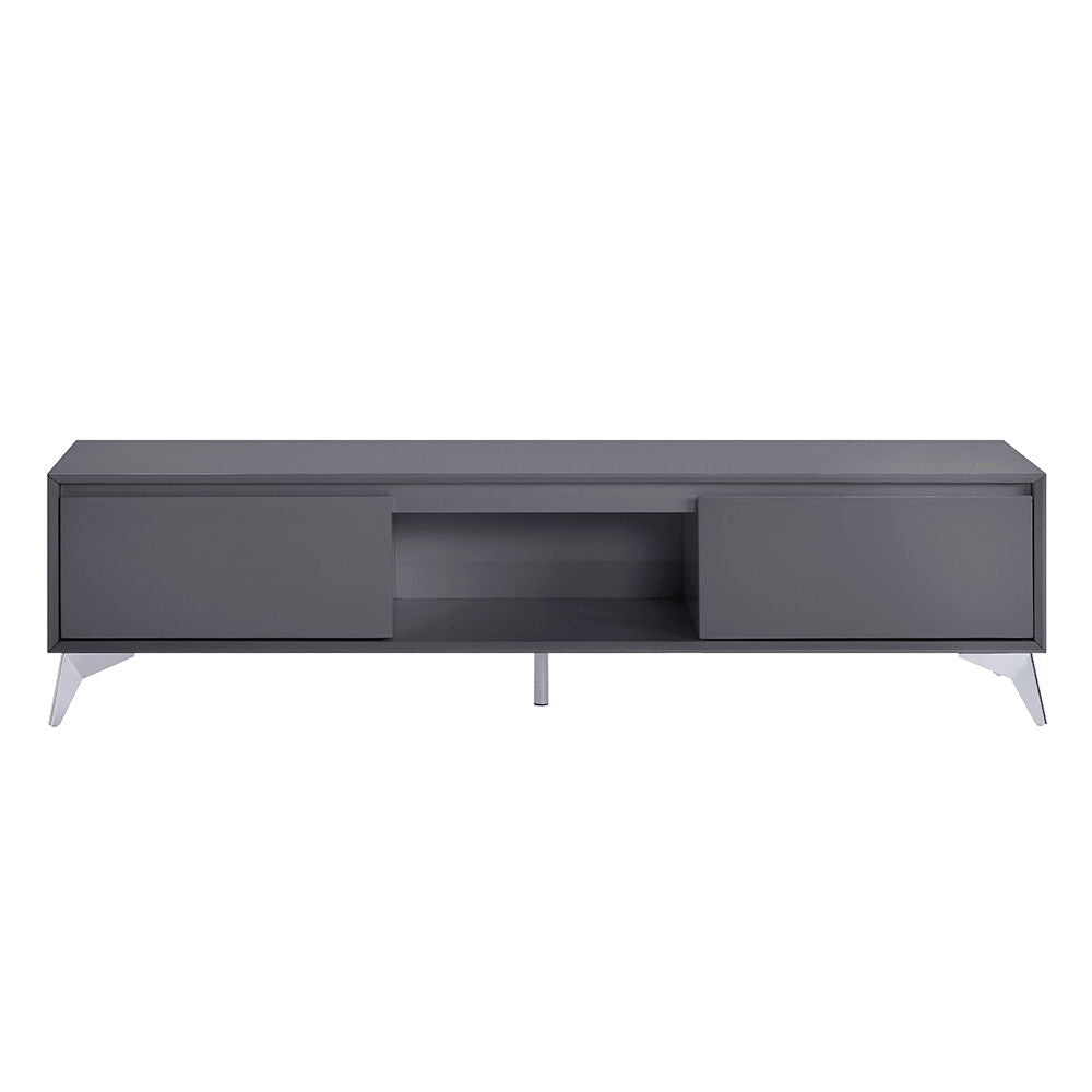 Raceloma - TV Stand - Gray & Chrome