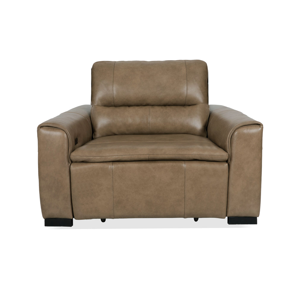 Graham Leather Power Sliding Chair in River