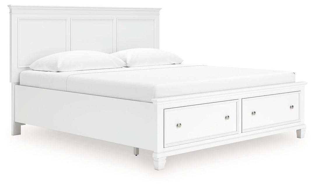 Fortman - King Panel Storage Bed - White by Ashley Furniture product image