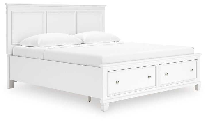 Fortman - King Panel Storage Bed - White by Ashley Furniture product image