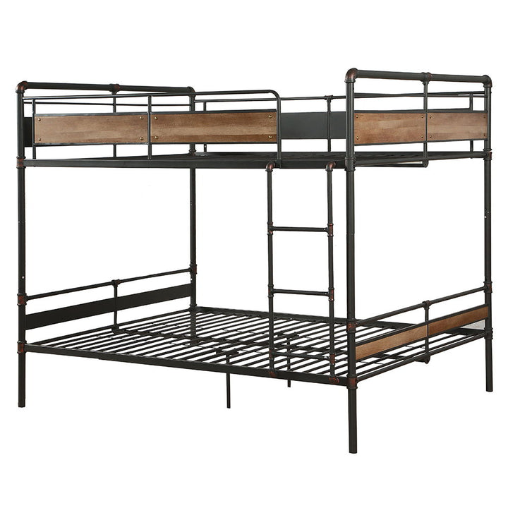Brantley II - Double Queen Bunk Bed - Sandy Black & Dark Bronze Hand-Brushed