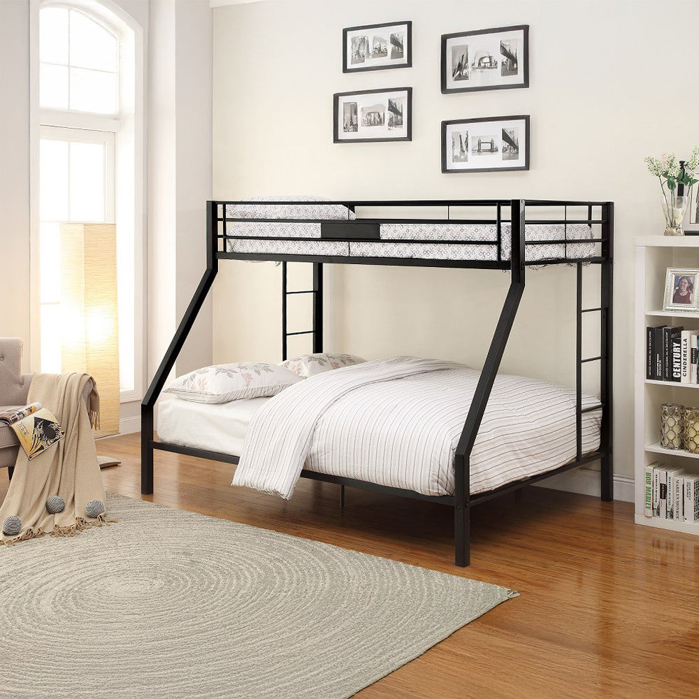 Limbra Twin XL Queen Bunk Bed in Sandy Black