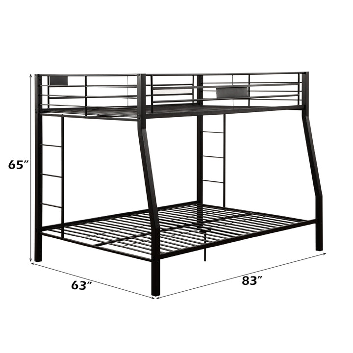 Limbra Full XL/Queen Bunk Bed in Sandy Black - dimensions
