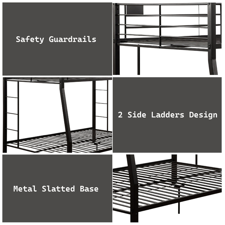 Limbra Full XL/Queen Bunk Bed in Sandy Black - features