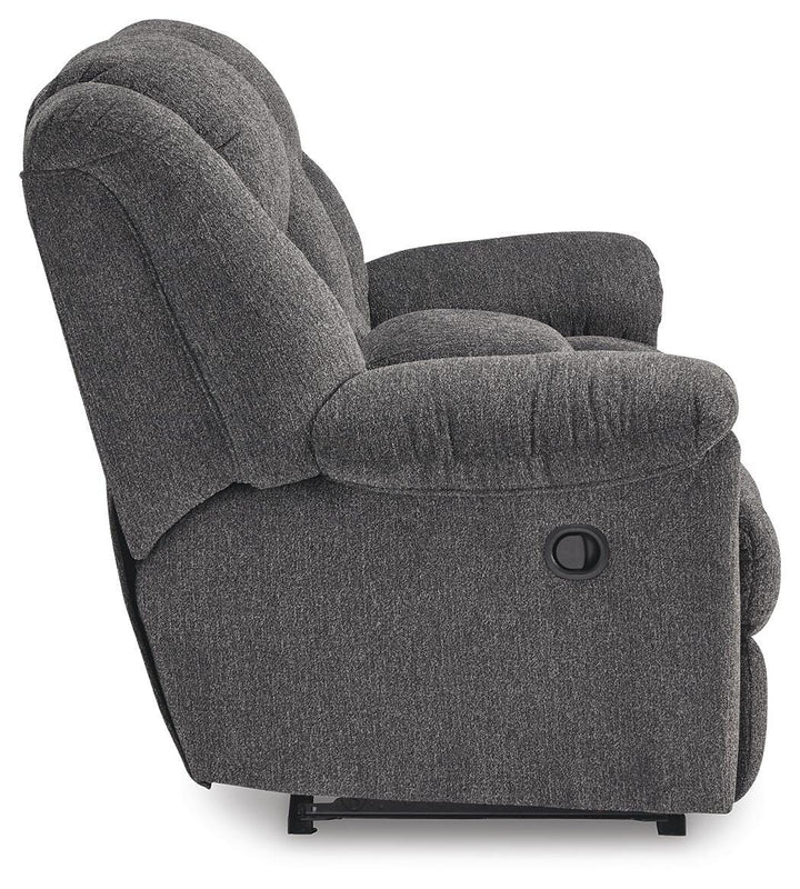 Foreside Reclining Loveseat with Console - Dark Gray (5)