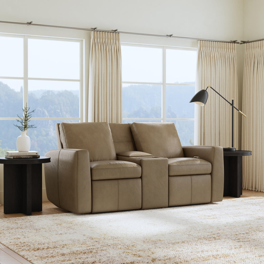 Flexsteel 1865-604P-73401 Aria  Power Reclining Loveseat With Console  Fawn