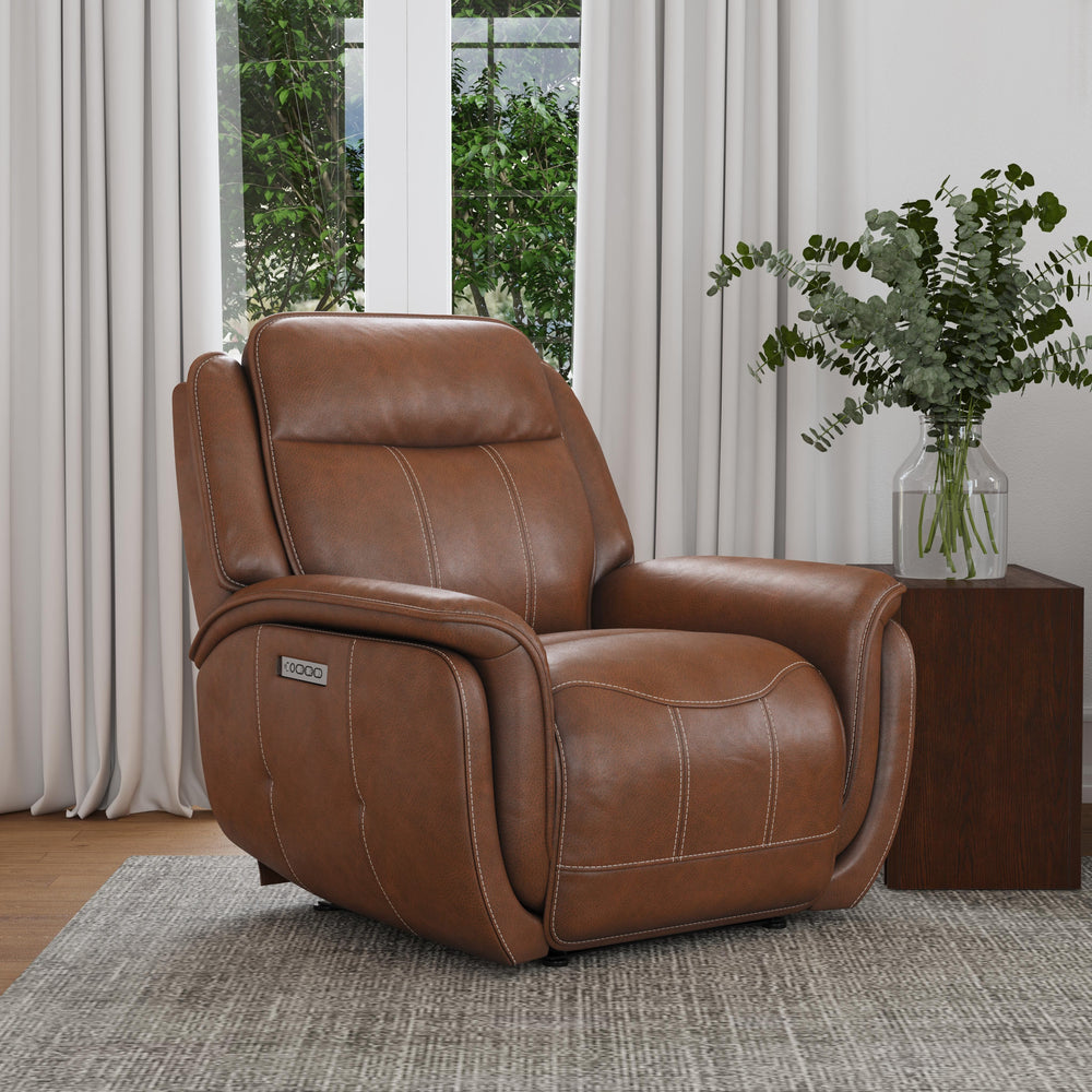 Swift Power Recliner With Power Headrest & Lumbar Hazelnut
