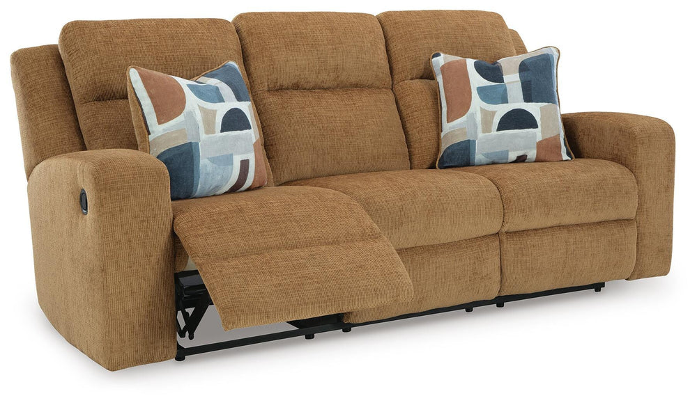 Kanlow Reclining Sofa - Light Brown (3)