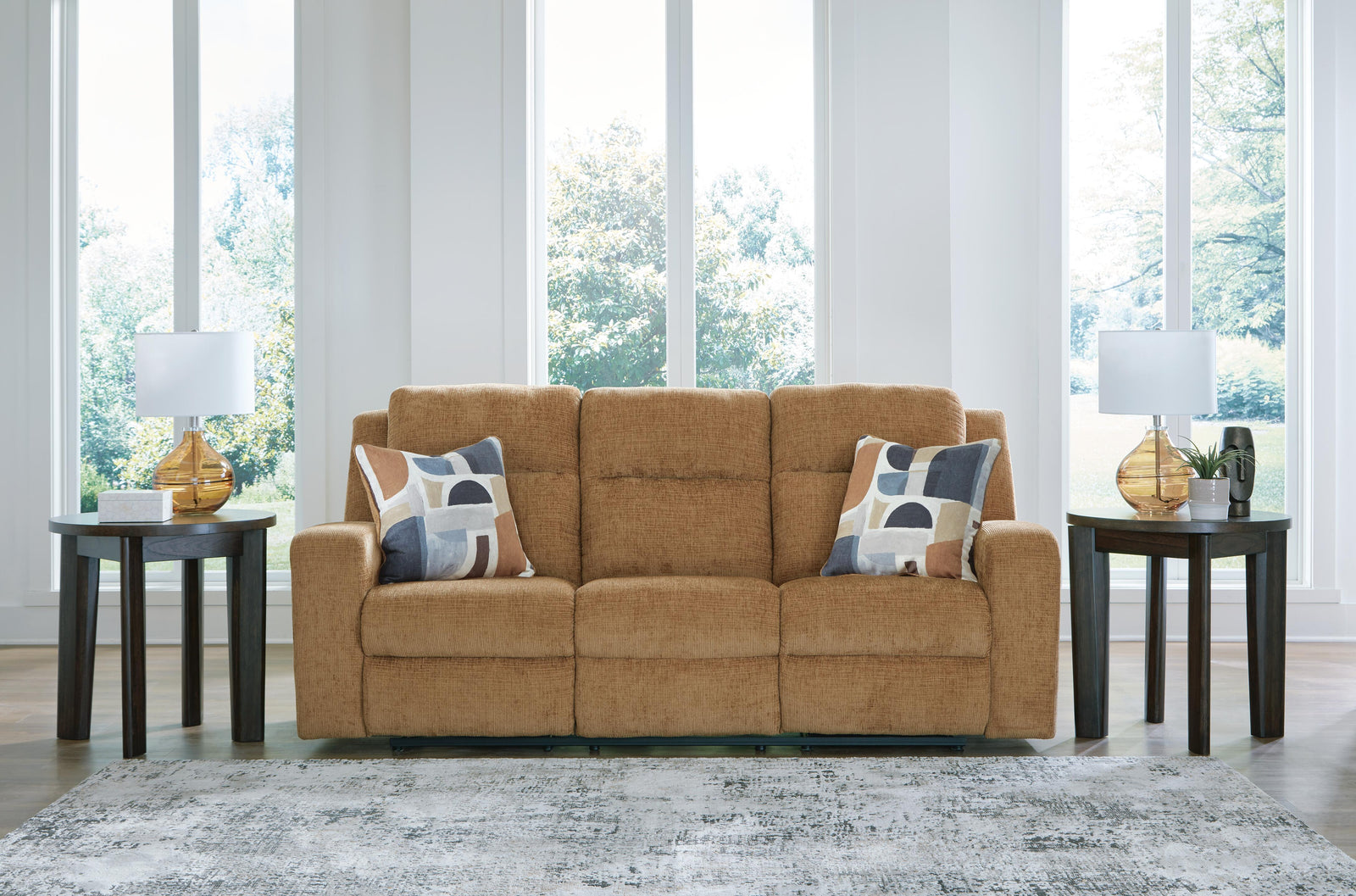 Kanlow Reclining Sofa - Light Brown (2)