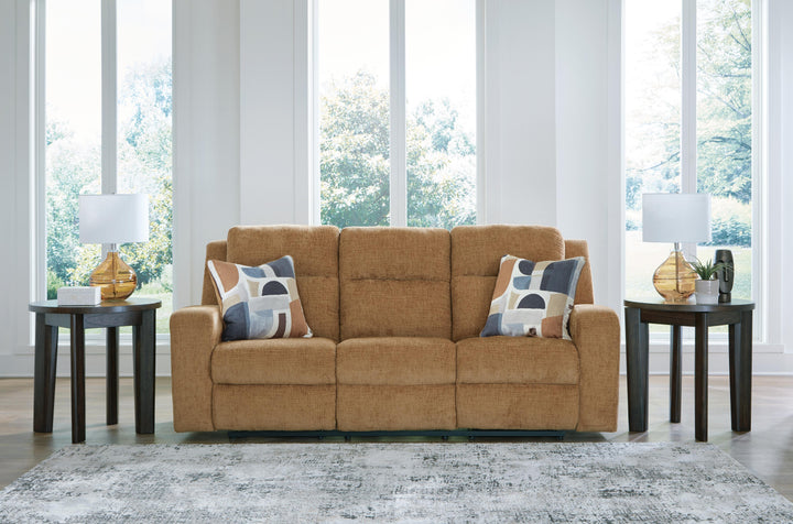 Kanlow Reclining Sofa - Light Brown (2)