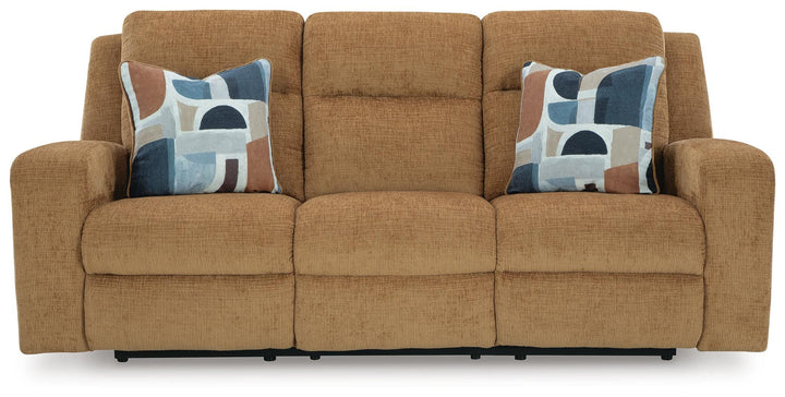 Kanlow Reclining Sofa - Light Brown (4)