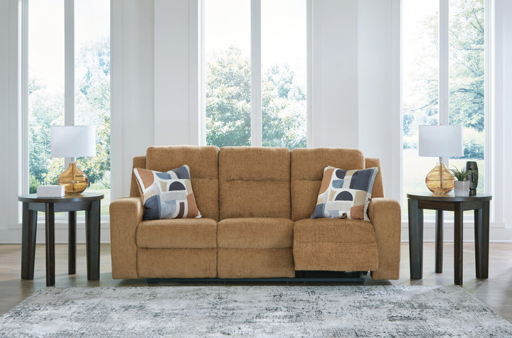 Kanlow Reclining Sofa - Light Brown (6)