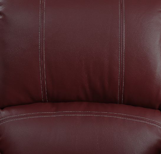 Zuriel - Power Motion Recliner With USB - Red Synthetic Leather