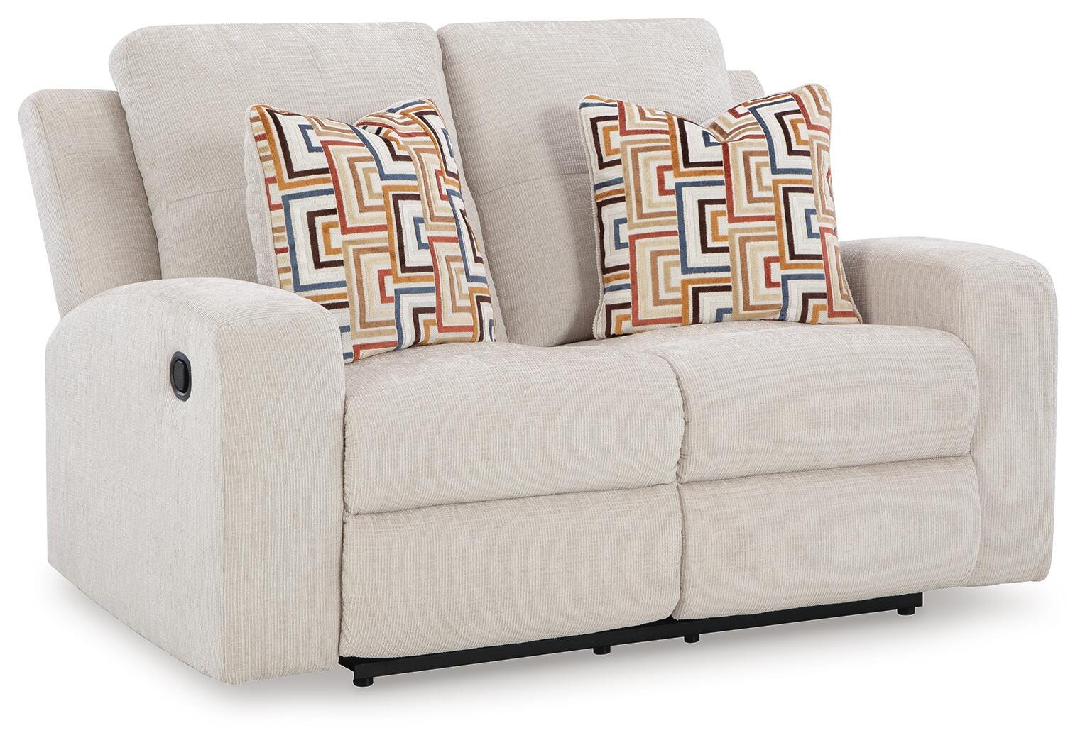 Danum Reclining Loveseat - White (1)