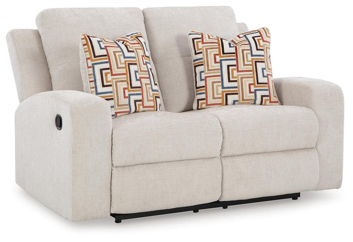 Danum Reclining Loveseat - White (1)