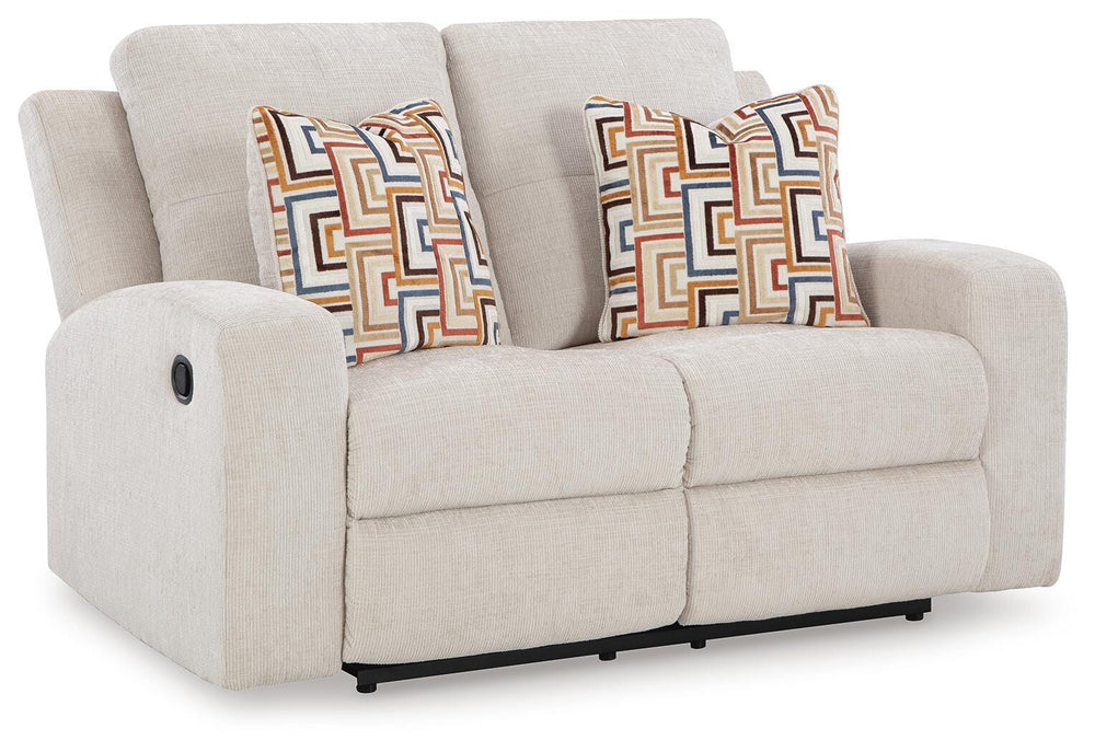 Danum Reclining Loveseat - White (1)