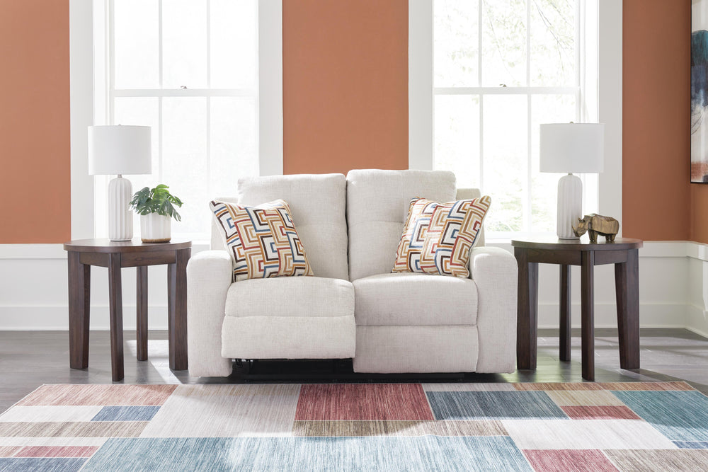 Danum Reclining Loveseat - White (7)