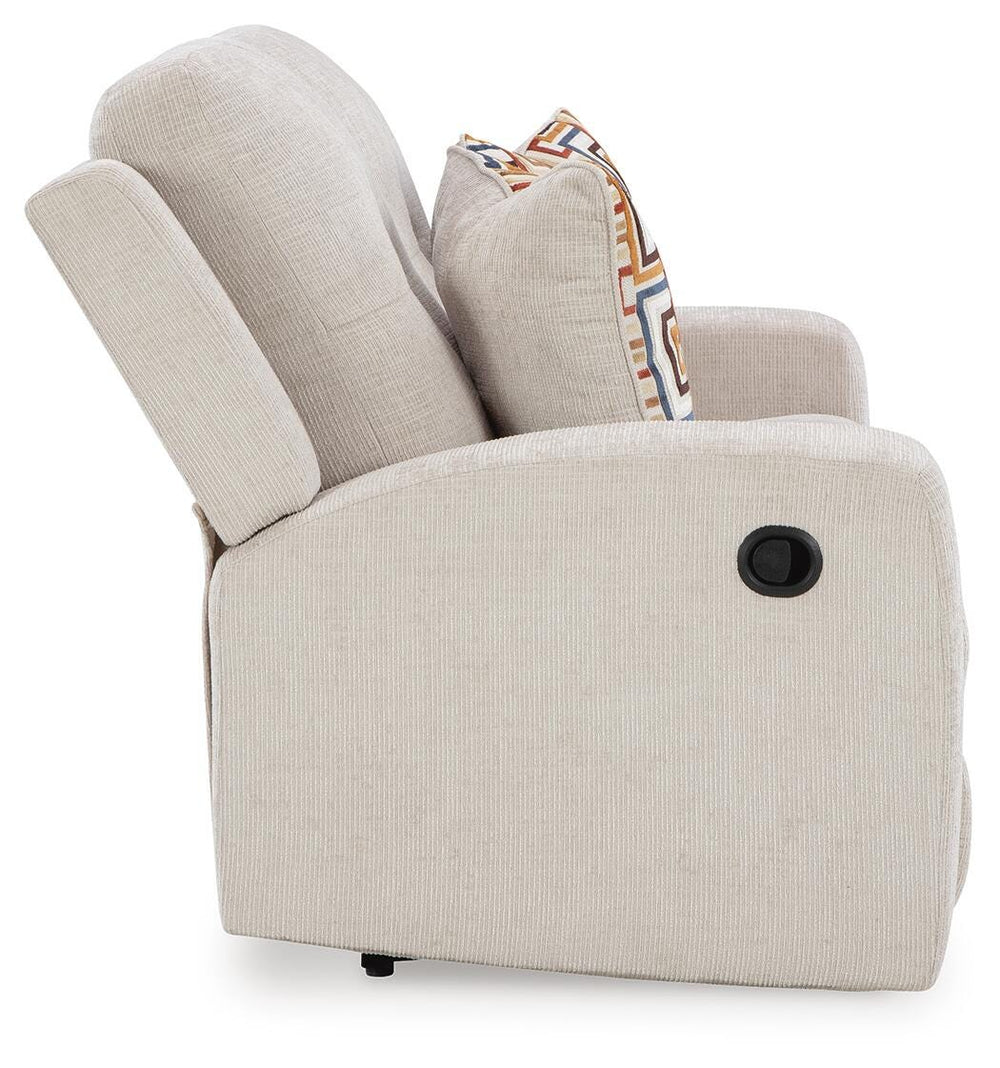 Danum Reclining Loveseat - White (5)
