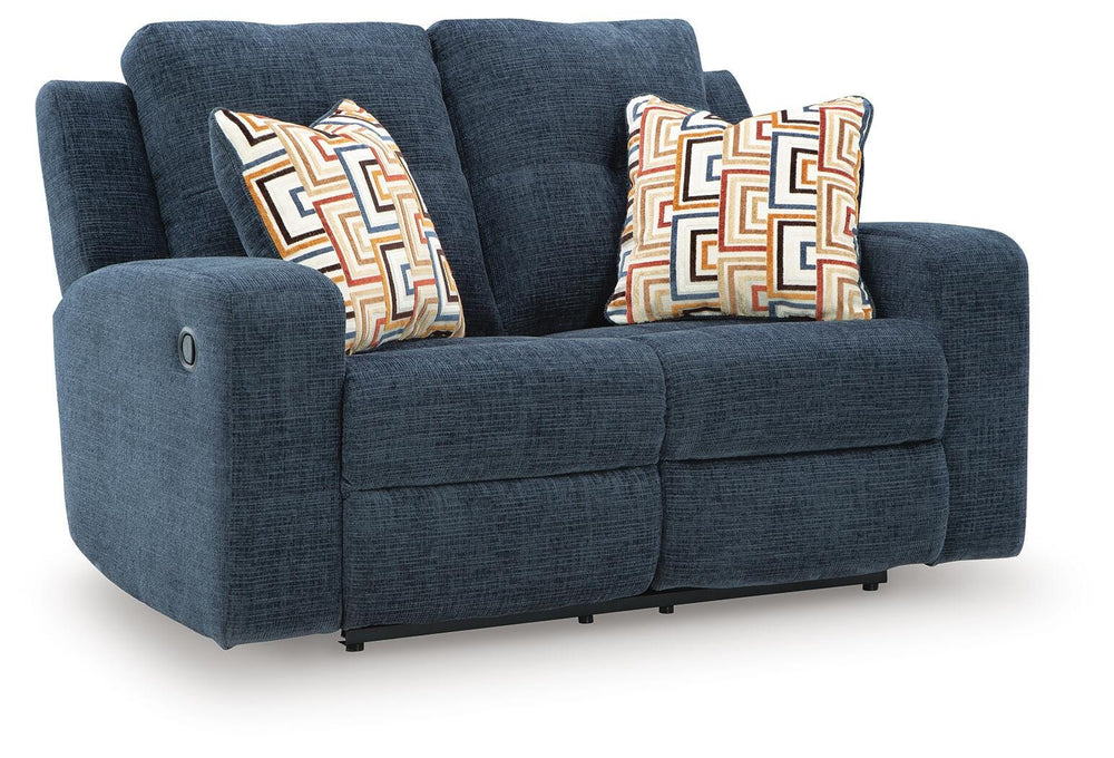 Danum Reclining Loveseat - Blue (1)