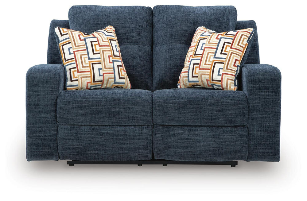 Danum Reclining Loveseat - Blue (4)