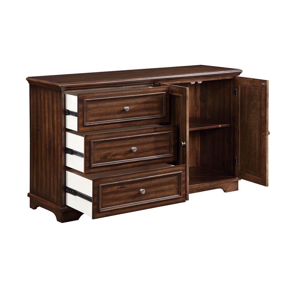 Franklin - 4 Piece Full Bed Set - Brushed Walnut