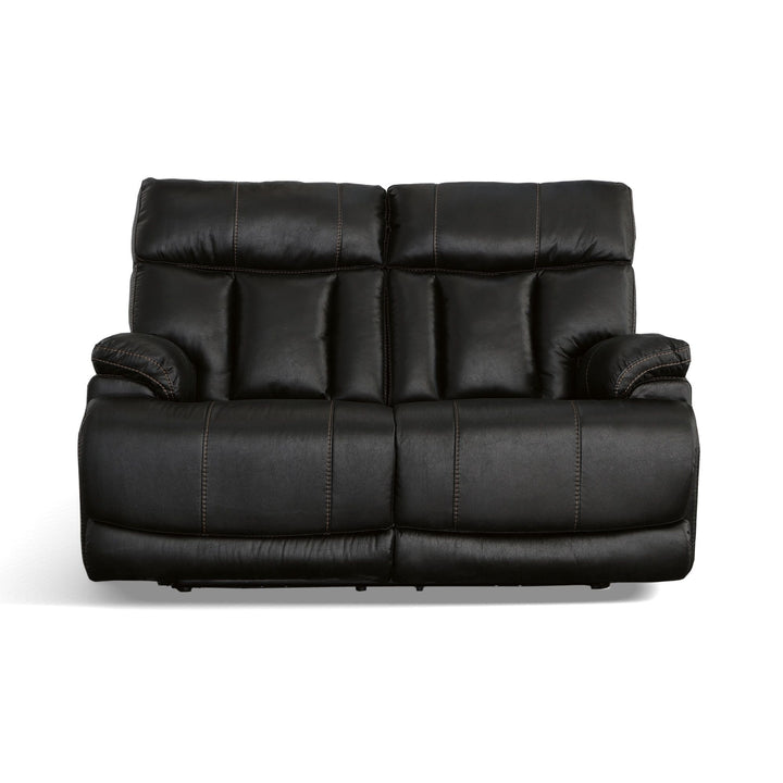 Clive Fabric Power Reclining Loveseat with Power Headrests &amp; Lumbar in Peppercorn