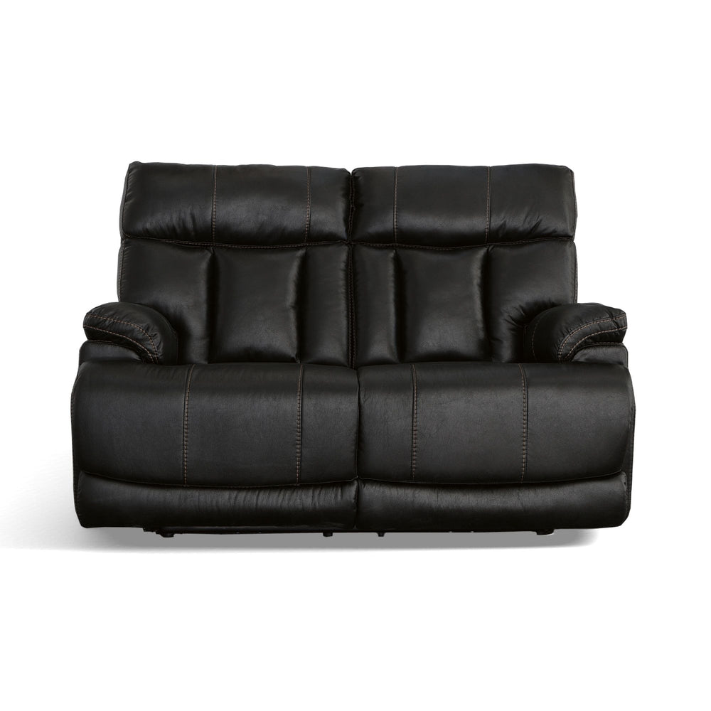 Clive Fabric Power Reclining Loveseat with Power Headrests & Lumbar in Peppercorn