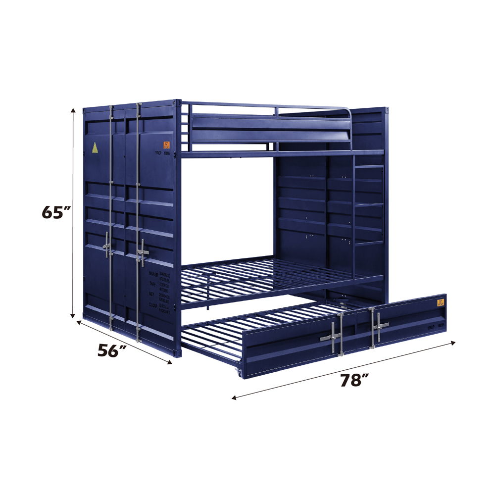 Cargo - Full Over Full Bunk Bed - Blue